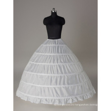 High Quality White Black Wedding Ball Gown Petticoat Ballon Long 6 Rings Bridal Petticoats